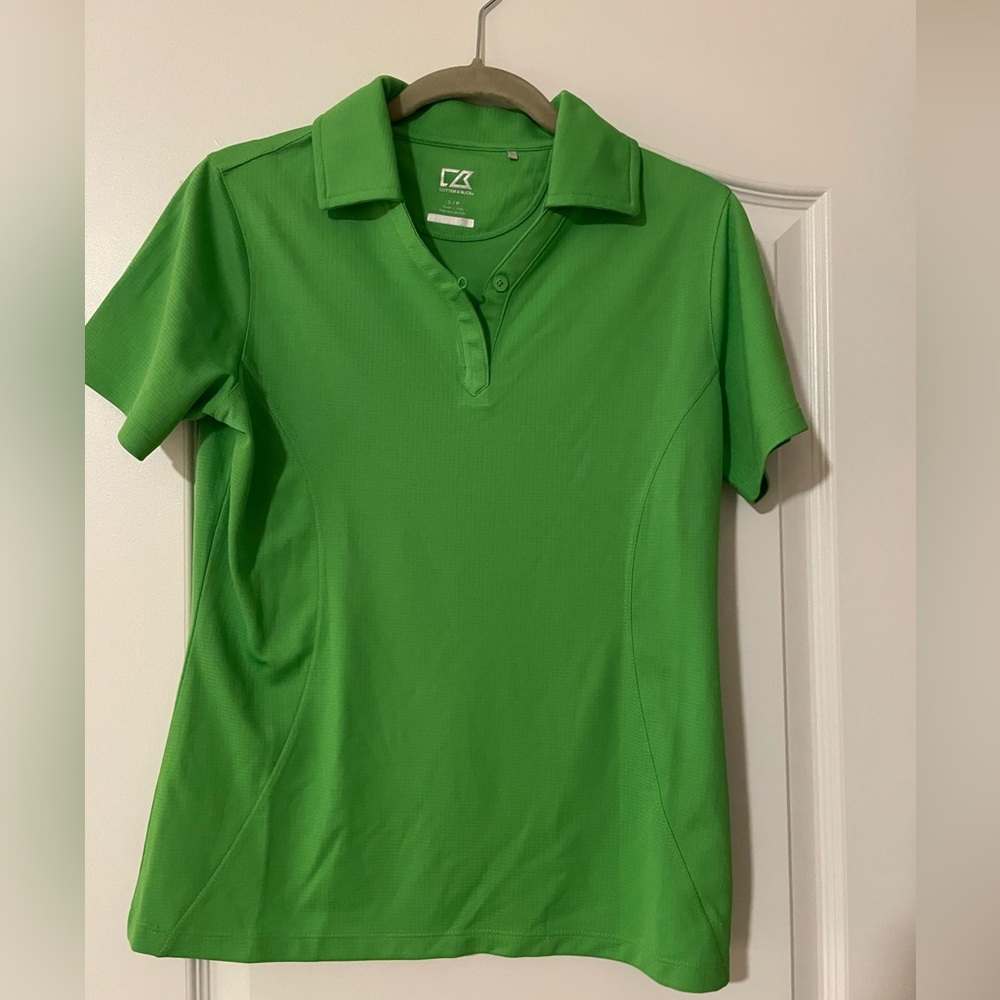Cutter and Buck sport shirt. NWOT. Lime green. Size small